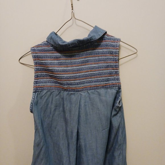 EDC by ESPIRIT 1990s style sleeveless demin jean shirt dress - Picture 11 of 12